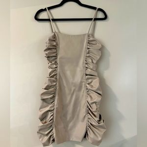 Zara Leather Like Mini Dress Size Small
